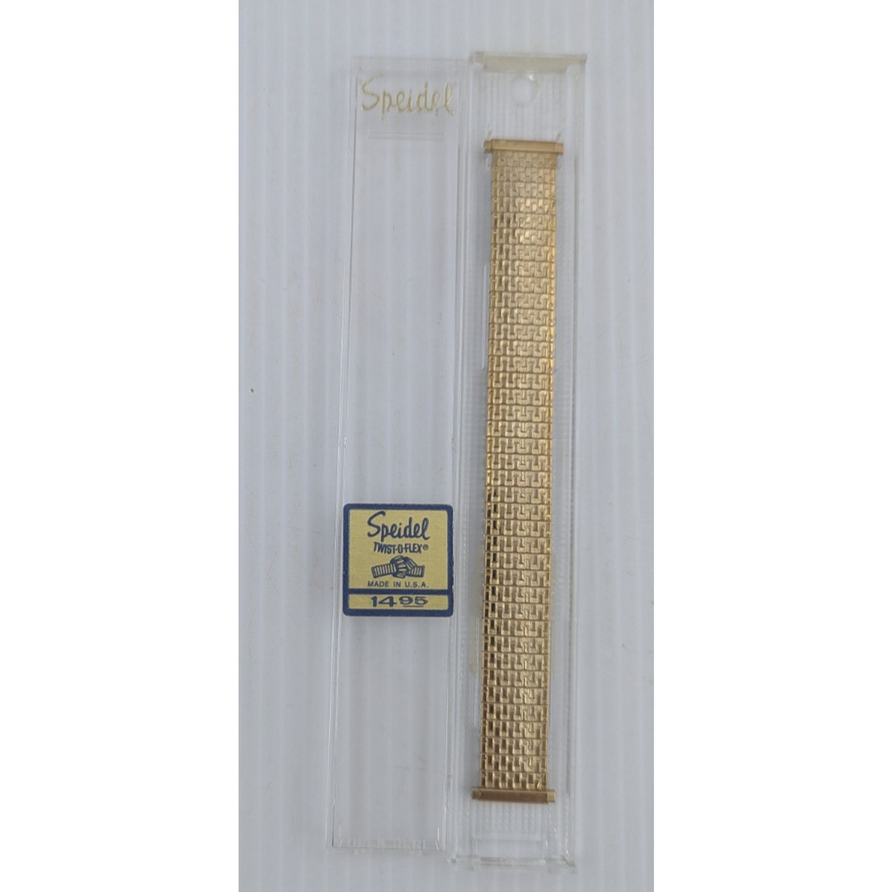 Speidel Gold Twist O Flex Stainless Steel Mens Watch Band 1522/32